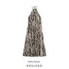 Kaslead New Women Clothes Western Style Fashion Loose Print Neck Collar Dress 2183068