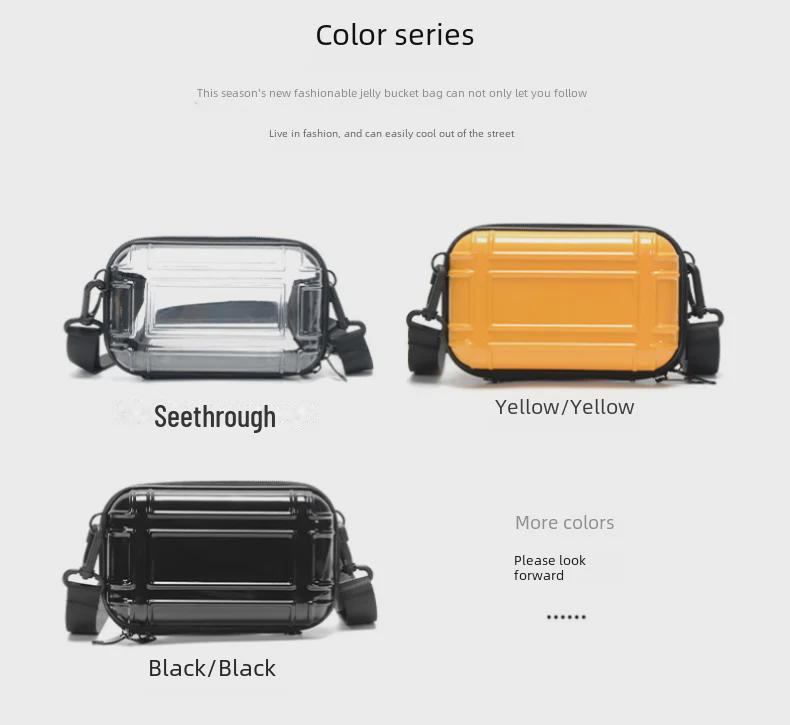 Portable Transparent PVC Mini Luggage Bag: Multi-Function Travel Messenger Bag for Phones and Accessories