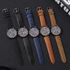 Black Steel Strap Watch Stainless Steel Strap Men's Thin Fashion Geneva Men's Watch Business