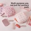 New Square Sanitary Napkin Storage Bag Large Capacity Portable Mini Coin Purse Multifunctional Cosmetic Bag
