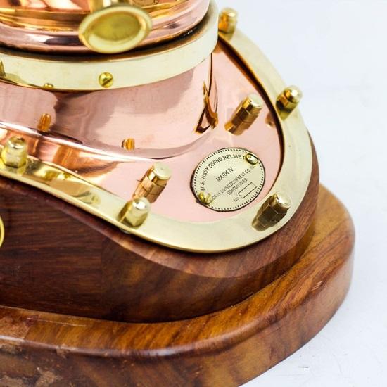 15.24 Cm Copper Diving Helmet US Navy Diving Helmet Mark V Morse Scuba Helmet