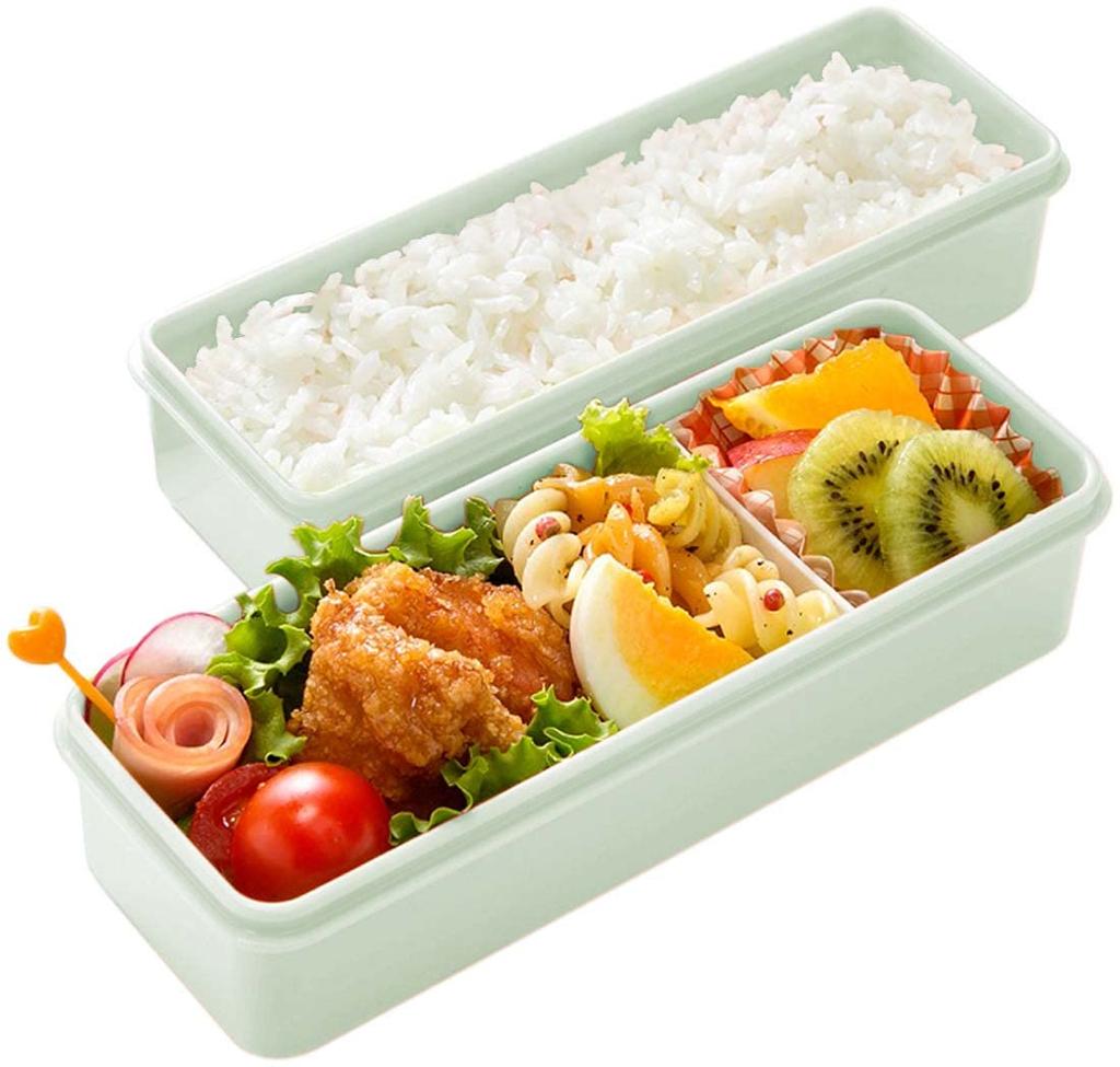 Skater Lunch Box Dull Green 630ml 2 Tiers Silicone Inner Lid Slim Type for Women Made In Japan SSLW6AG-A