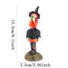 Halloween Witch Doll Resin Ornament Office Bedroom Desktop Charming Figurine Decoration Ornament Synthetic Resin Material
