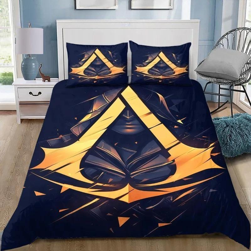 Game A-Assassin S C-Creed Art Bedding Set Gamer Duvet Cover Set Adult boys Bedroom Single Double King Size Comforter Boys