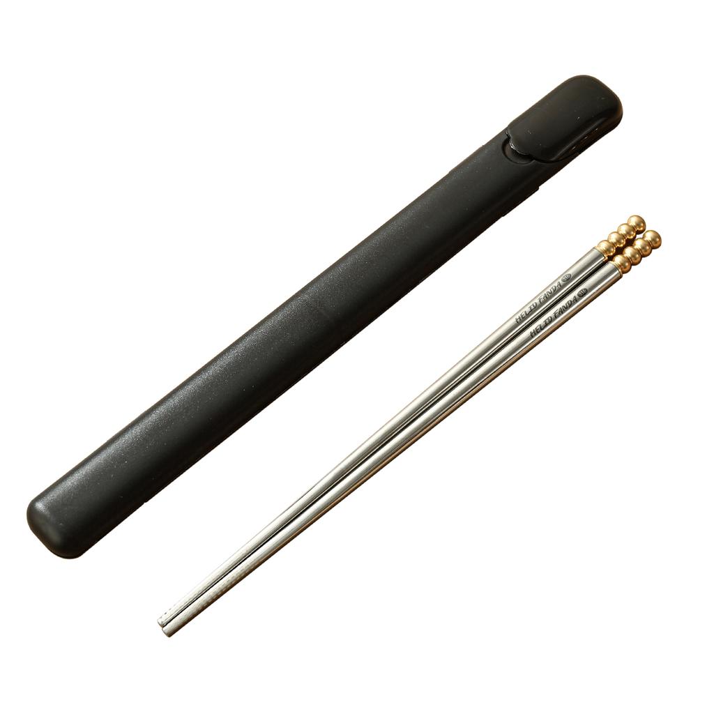 1/5/10 Par Przenośne Pałeczki ze Stali Nierdzewnej 316 Żaroodporne Chińskie Pałeczki Wielokrotnego Użytku Antypoślizgowe Pałeczki do Sushi