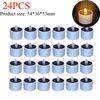 30pcs Solar Tea Light Led Candles Flameless Outdoor Waterproof Solar Tea Lights Rechargeable Candles for Party Garden Home Decor