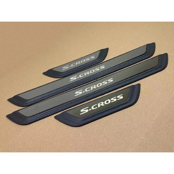 Для Suzuki SX4 S-Cross SCross 2014 2015 2016- Накладка на порог Защитная накладка на порог Накладка на педаль Аксессуары для стайлинга автомобиля чёрный