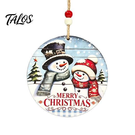 Christmas Gift Wrapping Tags Wooden Hanging Sign with Hemp Rope, Rustic Holiday Wall Decor Party Supplies for Home Decoration, Solid Wood Festive