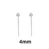 PONYKISS  Sterling Silver Knot Screw Buckle Puncture 25MM Drop Earrings for Women Fine  Minimalist Accessories
