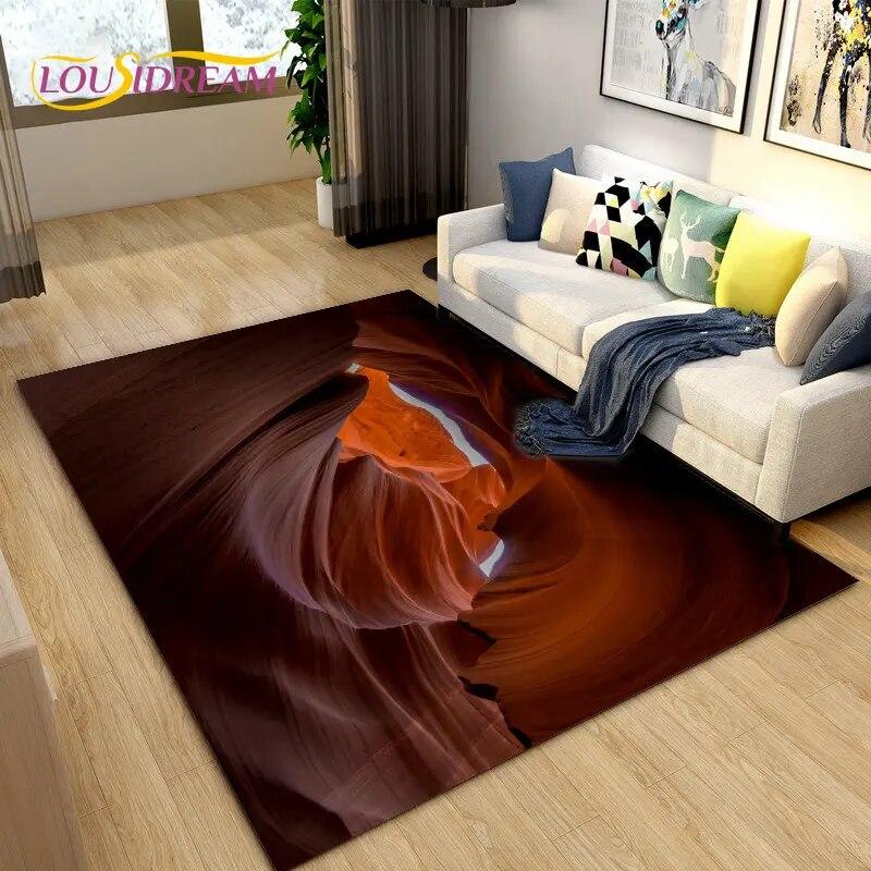 Nature Scenery Desert Sand Area Rug Large,Carpet Rug for Living Bedroom Sofa Doormat Decoration,Children Play Non-slip Floor Mat