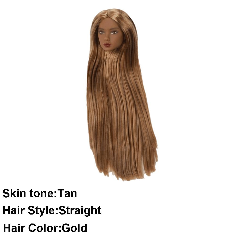 White Normal Tan Skin Doll Head European Face Fashion Doll Head  for 11.5 Inch BJD Doll Body
