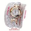 Luxury Rhinestone Bracelet Watch, Women's Multi-layer Analog Watch, Christmas and New Year Gifts
