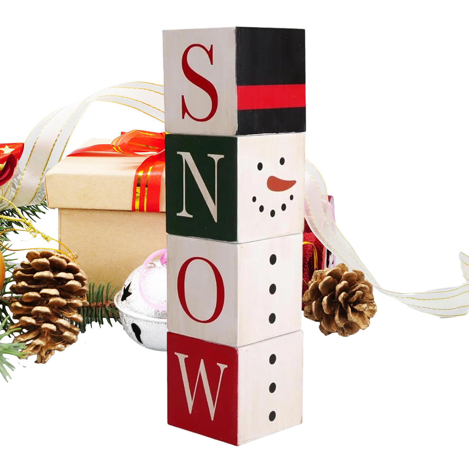 

Rural Style Multi-faceted Wooden Christmas Decoration Snowman Holiday Desktop Ornament For Home Living Room Bedroom CHINA