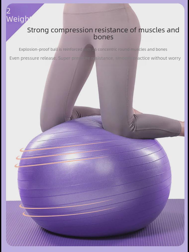 Thickened PVC Yoga & Pilates Fitness Ball for Pregnancy, Midwifery, Kids' Sensory Training & Balance