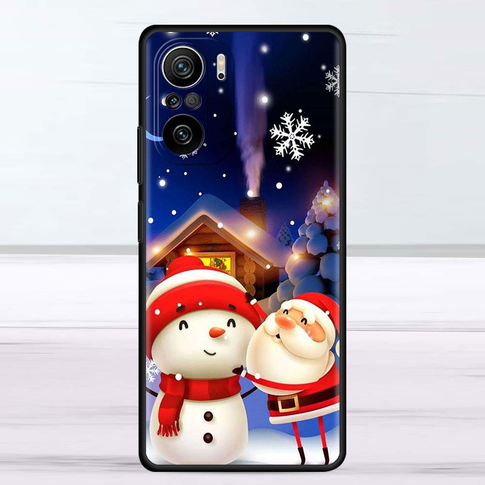 Christmas Santa Claus Case For Xiaomi Redmi Note 11 10 9 Pro K40 10S 9S 9A 9C Phone Cover 9T 8 8T 7 11T Silicone Shell