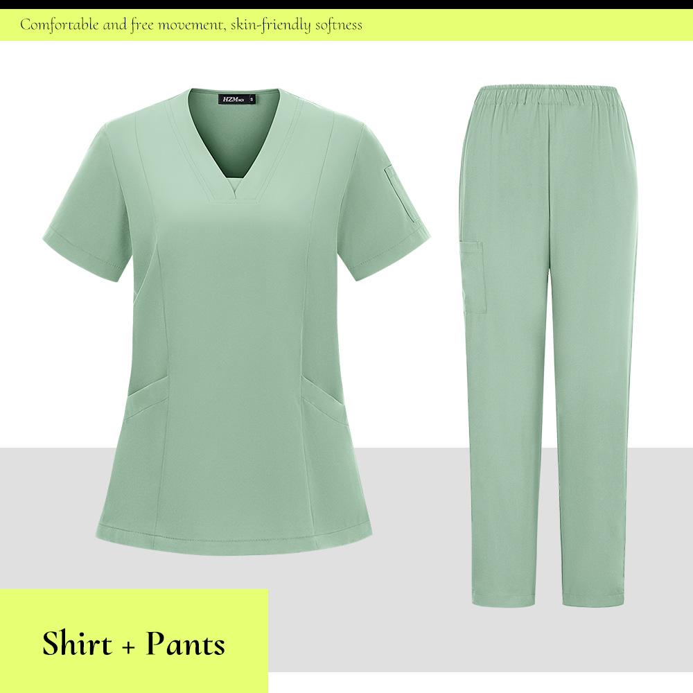 Unisex Quick-Drying Dental Clinic Scrub Suit and Surgical Gown