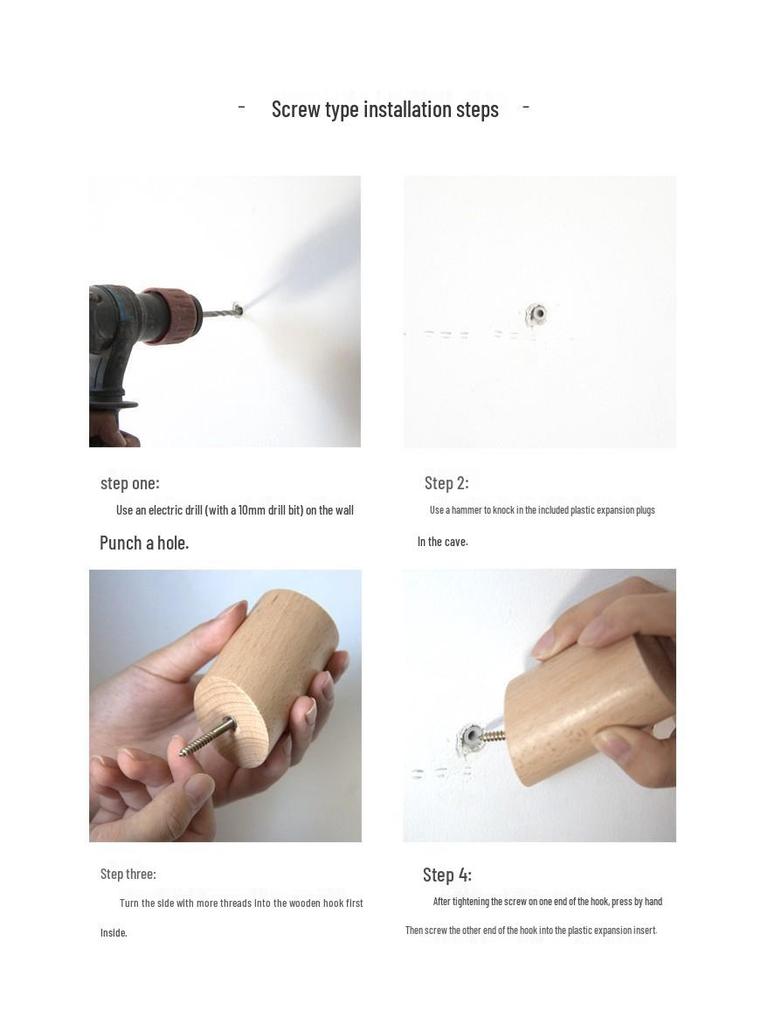 Cylindrical Solid Wood Hook for Entryway, Bathroom, or Kitchen