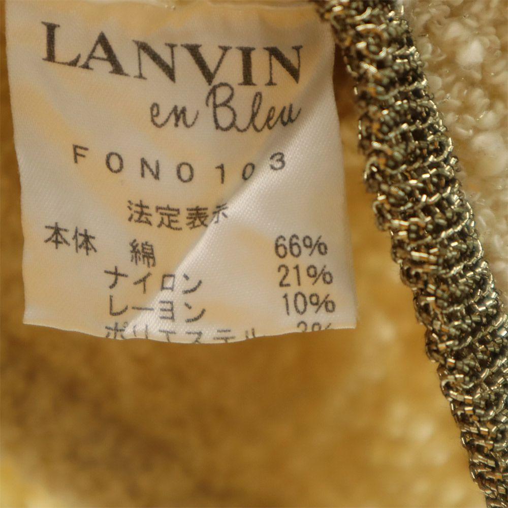 LANVIN en Bleu Вязаный кардиган с длинным рукавом 38, сделано в Японии 90-е, старый винтаж, женский, б/у