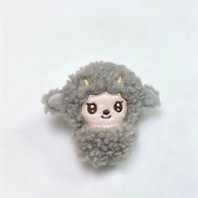 Cute Curly Lamb Keychain Pendant Sheep Doll Bag Charm Heart Gift