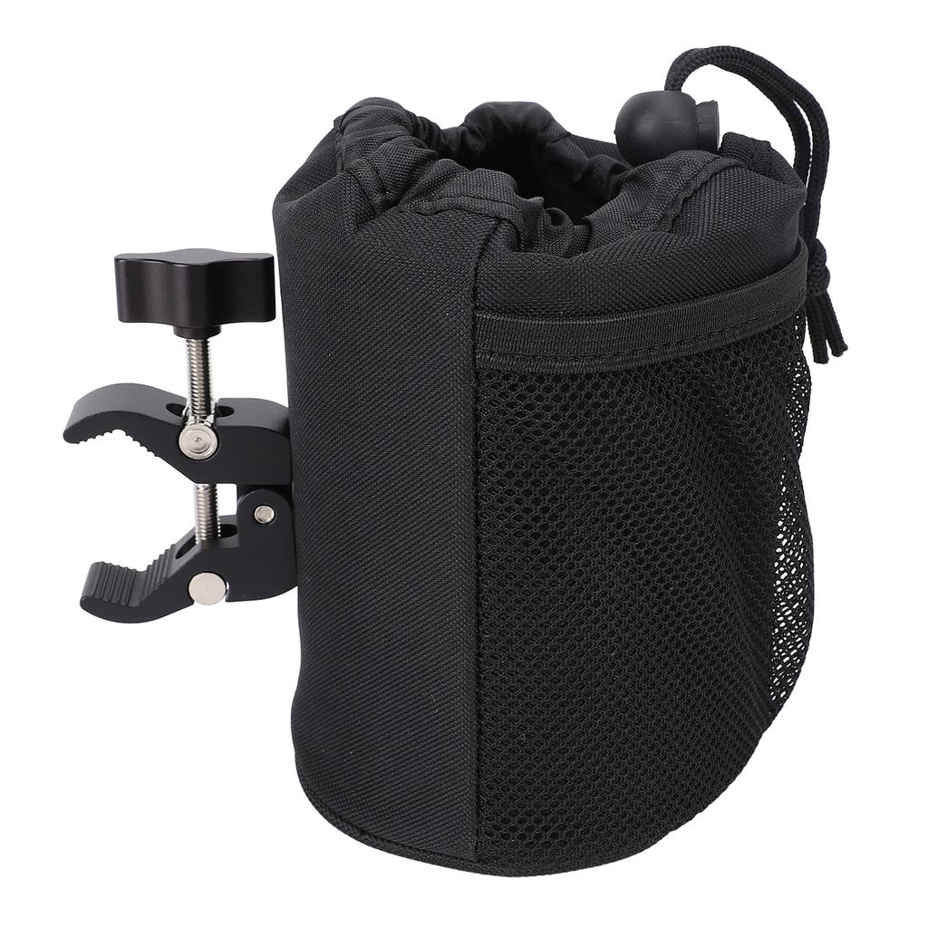 Motorcycle Cup Holder Oxford Fabric Shockproof Water Bottle Holder with Clip for ATV UTV Scooter Boat Kayak Bike