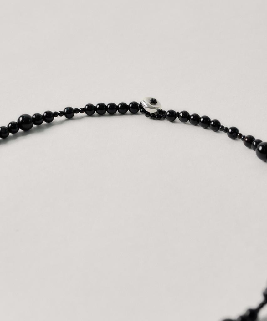 Kodo Mixed Bead Collar Necklace(Black)