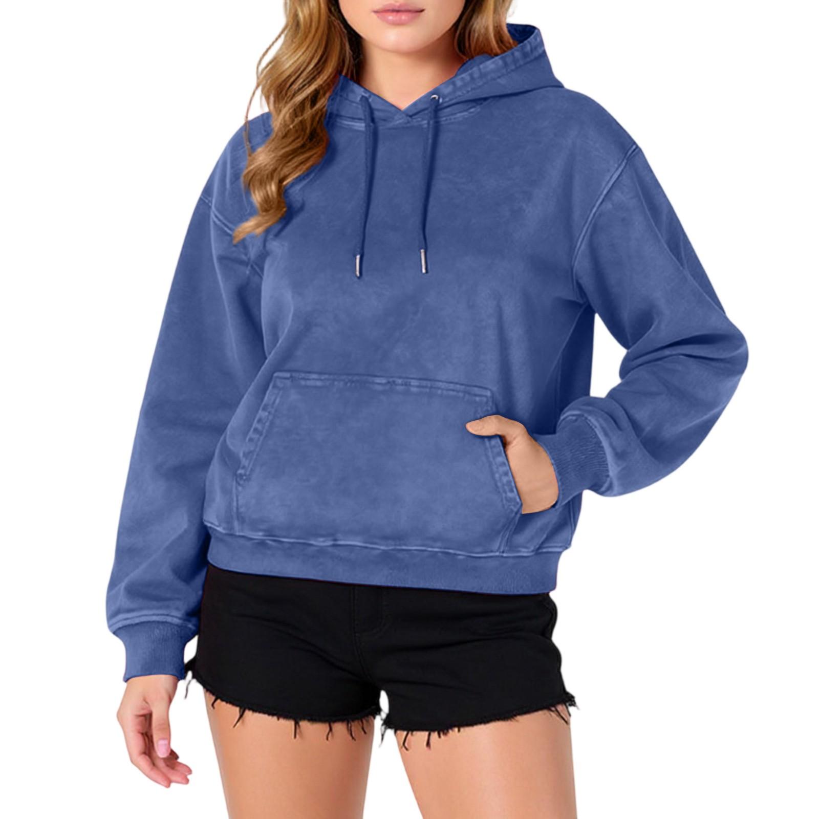 

Женский однотонный ретро-свитшот с восковой печатью в старинном стиле M синий