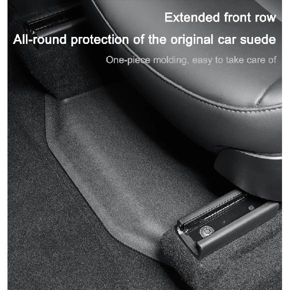 For Tesla Model Y -2024 Seat Bottom Carpet Protector Dirty Proof TPE Under Seat Rear Air Vent Protect Cover Storage Box Set