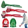 Santa Clau Christmas Tree Snowball Maker Clips Plastics Snow Sand Ball Making Molds  Winter Outdoor