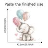 Cartoon Bear Elephant Balloon Star Wall Decals for Children's Room Bedroom Background Decoration Self Adhesive Wall Stickers