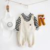 Shidayiya Baby Boys Girls Soft Corduroy Suspender Overalls Loose Retro Toddler Bib Pants Trousers with Pockets (100 (90-100cm Height), C01/White)