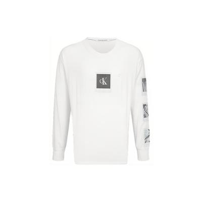 Foto-Druck Locker Atmungsaktiv Rundhals Langarm T-Shirt Herren Oberteile Weiß J321779-YAF