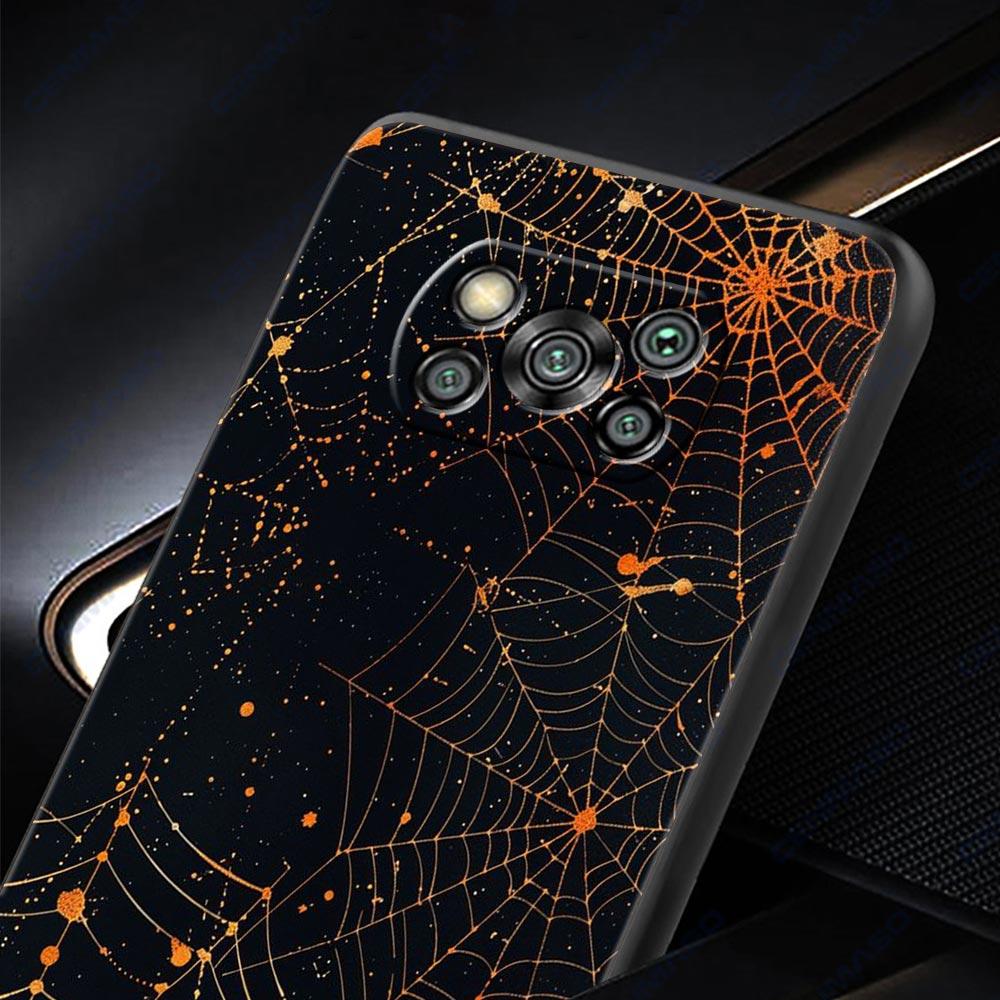 Spider Web Phone Case Cover for Xiaomi Poco F7 Ultra F6 F5 F4 F3 X6 X5 X4 X3 NFC C51 C55 M4 GT 5G Soft TPU Shell Fundas Capas