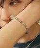Maz Silver Bread Clip Moonstone Bead Bracelet
