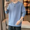 Men's Trendy Loose Fit Hoodie: Spring & Autumn Long Sleeve Pullover with Round Neck