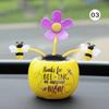 Cactus Auto-swinging Solar Sun Flower Plant Jewelry Car Interiors Ornaments Dancing Doll Figurines Miniature Car Home Decoration