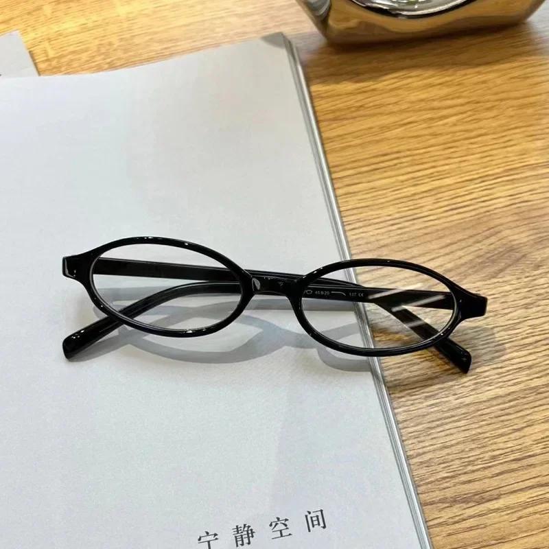 10Pairs Vintage Small Oval Glasses Girls Y2K Style Red Green Frame Glass Eyewear Decorative Outdoor Anti-blue Eyeglasses Gifts