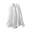 New Spring Fashion Lace Blouse Women Long Sleeve Casual Loose Basic Tops White Tee Shirt