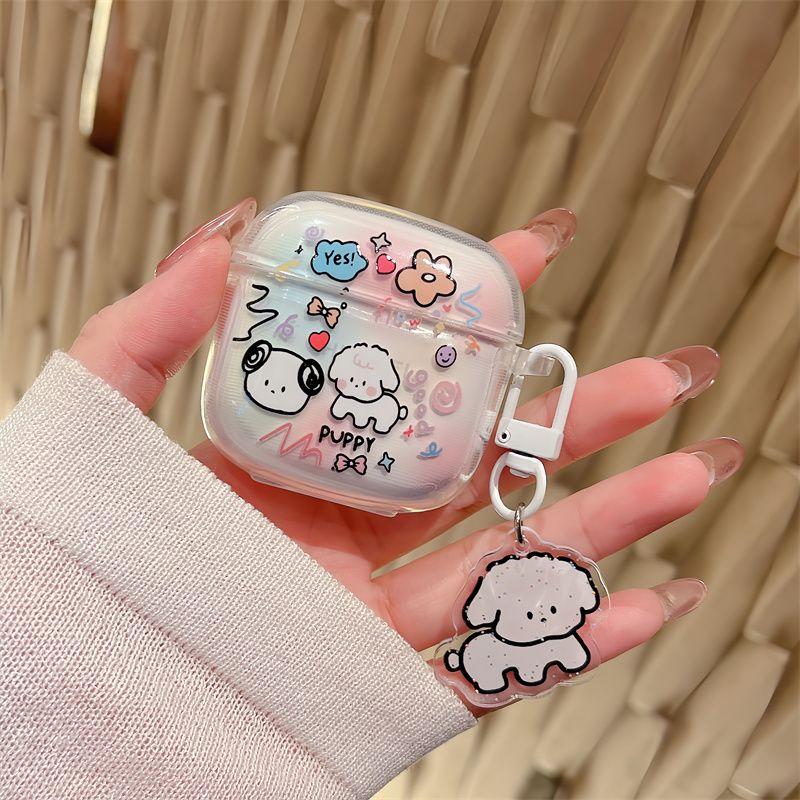 Puppy for Huawei Freebuds4/4e Bluetooth Earbuds Case Pro3/4/6i Protective Case SE2/3 Glory X7/X8 Earphone Sleeves Small Yellow Duck Butterfly Tide