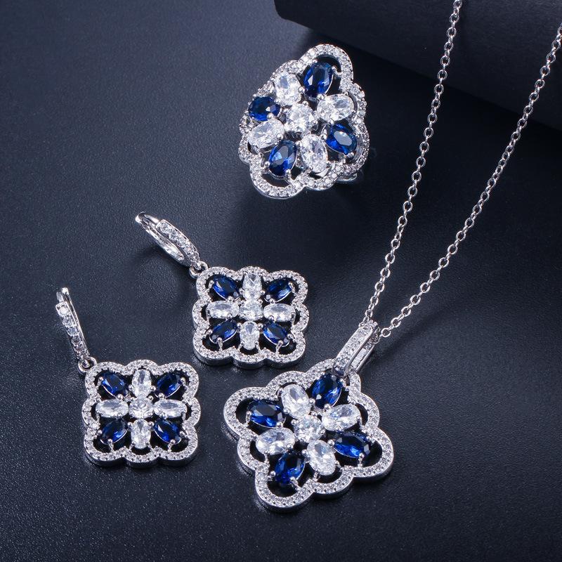 

Ki0067 Многоцветный Опциональный ААА Циркон, Этнический Стиль Цепочка, Серьги, Ожерелье, Кольцо Набор из Трех Предметов 9