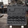 19 Pieces Complete EP Socket Set | Resistant Darkened Finish, with Carrying Case, for