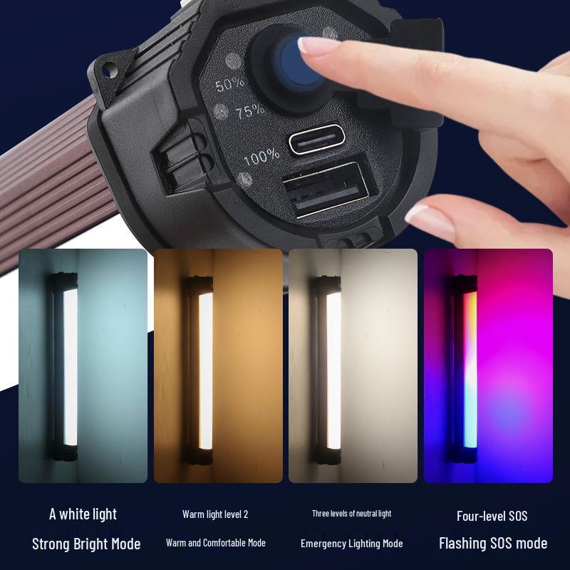 Wireless LED Rechargeable Magnetic Tube Light for Outdoor and Emergency Use