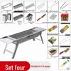 Outdoor Portable Charcoal BBQ Grill Set