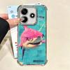 Doodle Style Shark Collage Soft Phone Case For Xiaomi Redmi Note 14 15 Pro Plus 13 12 11S 11T 5G 10 9S 9 Plating Anti-Fall Funda