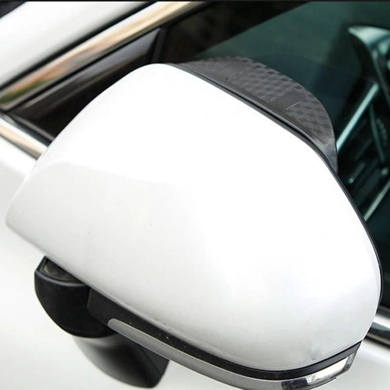 For Mitsubishi Outlander 2016 2017 2018    Car Rear View Glass Mirror Rain Eyebrow Shield Sun Visor Shade Frame 2PCs