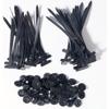 50pcs 100pcs Universal Cable Ties Through Pins Buckles Leaf Plates Base Plates Strong Locking Secure Wire Management for Home Office Automotive