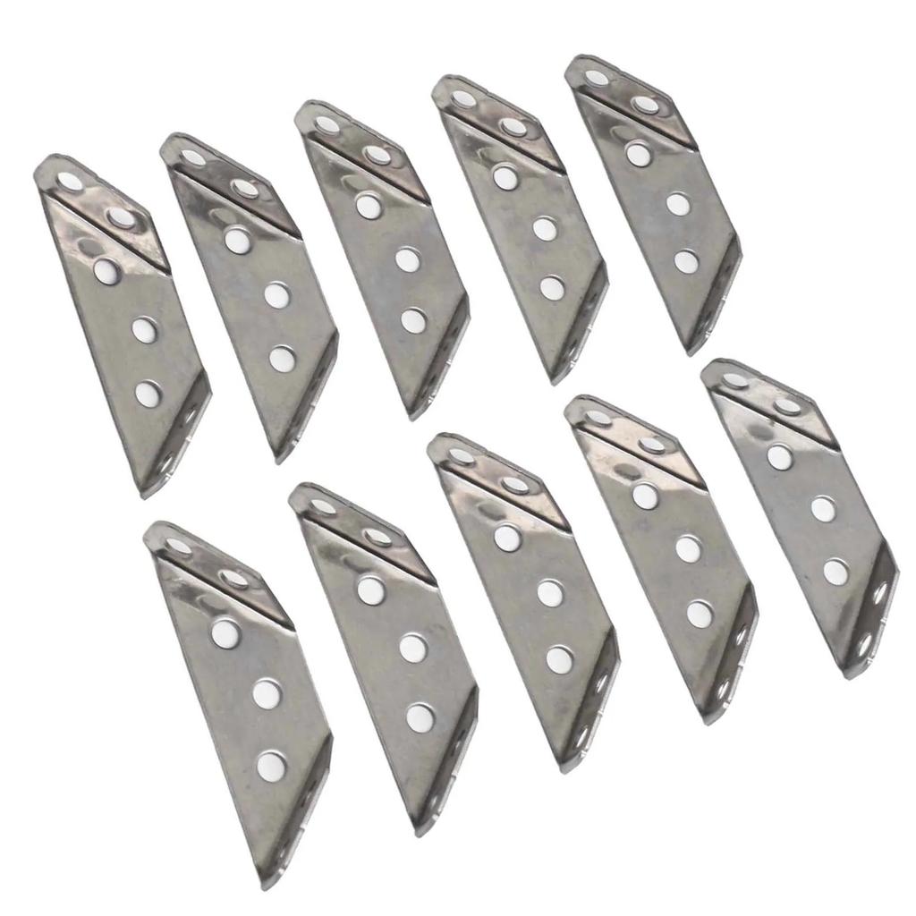 10pcs Furniture Angle Corner Connector Stainless Furniture Angle Shelf Connector Cabinet Support Fixing Frame Corner
