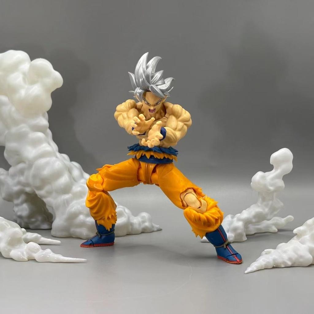 Cartoon Anime Battle Figure Model Smog Special Effect Piece Vegeta Goku Zoro Luffy Naruto Uzumaki Efigy Model Doll Decorate Gift