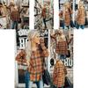 Vintage Plaid Shirt For Women With Polyester Blend Long Sleeve Casual Style
