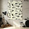Pingu Wall Tapestry Aesthetic Wall Hanging Printed Fabric Blanket Decorative Tapestries For Bedroom Living Room Home Decor