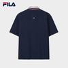 FILA Men's Loose Fit Knit Short Sleeve Polo Shirt